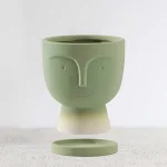 Green Ceramic Planter 010