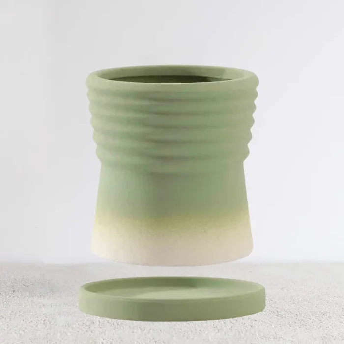Green Ceramic Planter 017 - Image 1