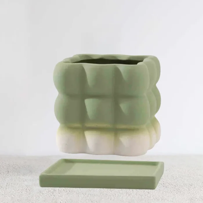 Green Ceramic Planter 019 - Image 1