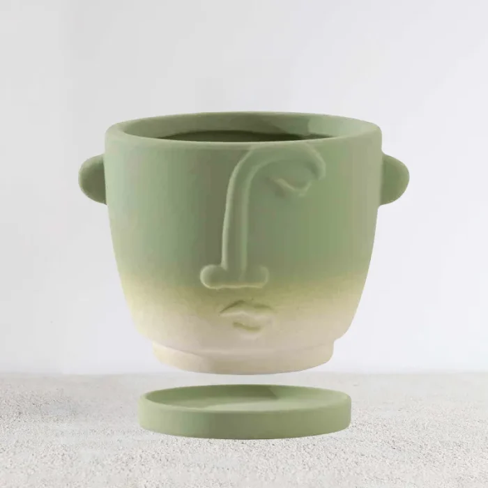 Green Ceramic Planter 023 - Image 1