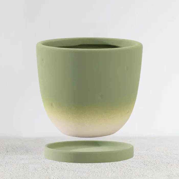 Green Ceramic Planter 02 - Image 1