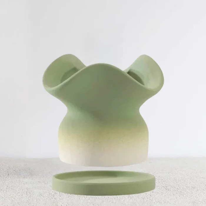 Green Ceramic Planter 08 - Image 1