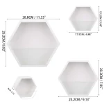 3 pc Wall Hanging Planter White - Image 5