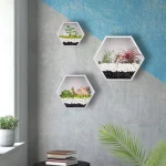 3 pc Wall Hanging Planter White - Image 6