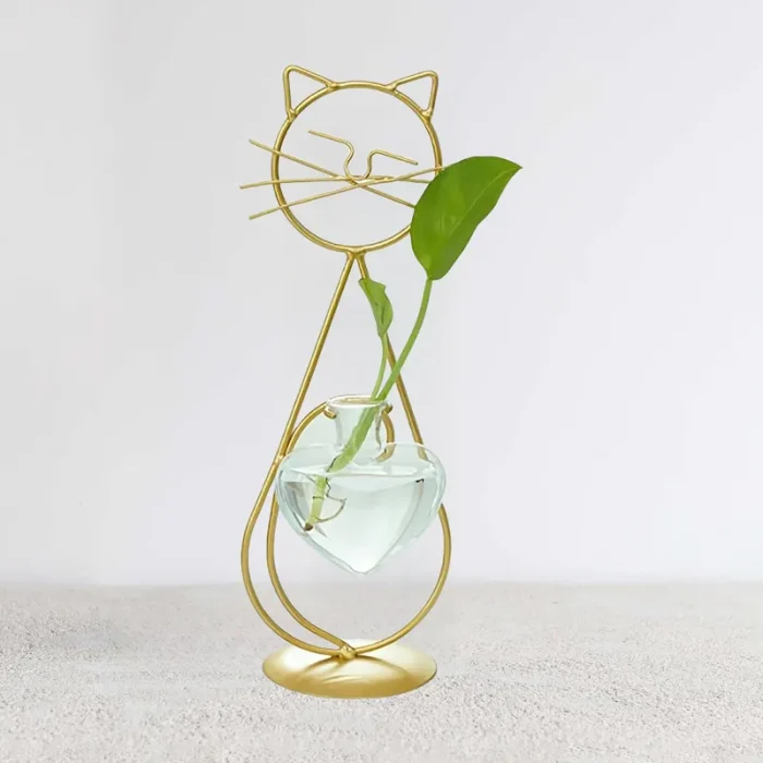 Small Glass Cat Planter 04 - Image 1