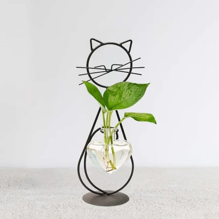 Small Glass Cat Planter 02